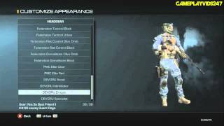 Call Of Duty: Ghosts: Create A Soldier Showoff! - Uniform, Headgear,Gender Showcase!