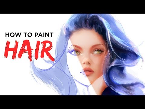 digital painting how to paint hair by ross draws