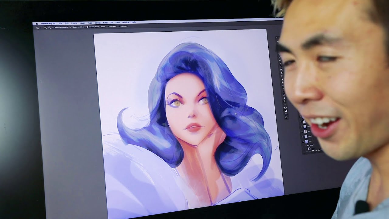 digital painting how to paint hair by ross draws