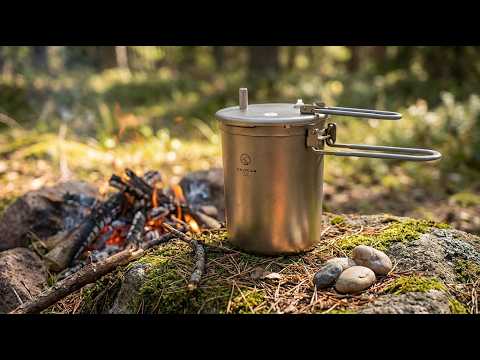 Tiny Stove. Big Power. Titanium Pressure Cooker Rice Test | Valtcan Outdoor Demo