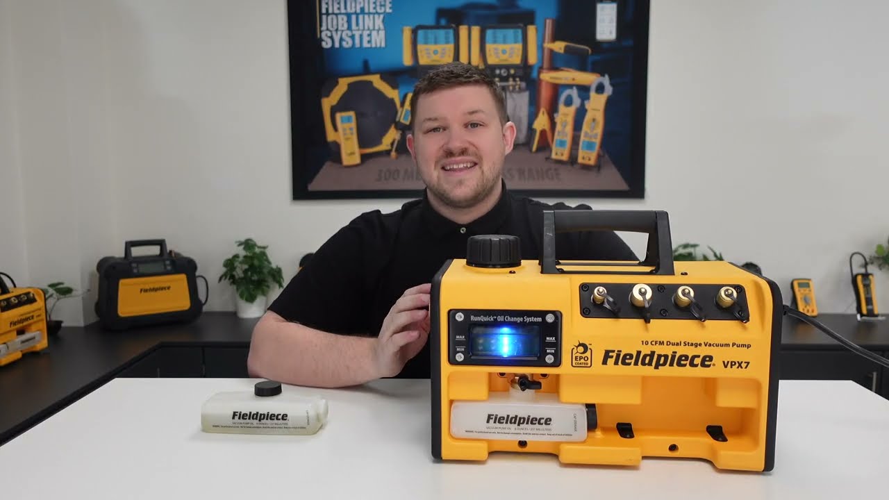 VPX7 vakuumpumpar: RunQuick™ system för oljebyte | Fieldpiece Europe