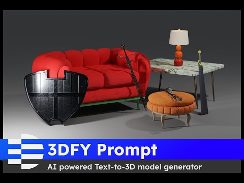 3DFY Prompt - generate 3D models with text logo