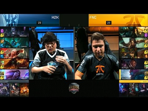 H2K vs FNC Game 4 Highlights - H2K vs FNATIC EU LCS PLAYOFFS QUARTERFINAL #2 Summer 2016