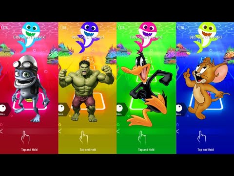 Tiles Hop Impossible Level | Satisfying Gameplay 4K –Crazy Frog, Hulk, Daffy Duck, Jerry