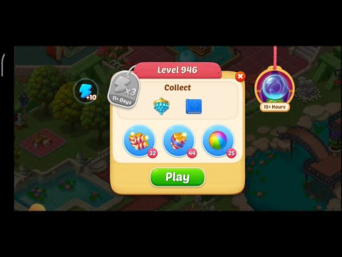 Matchington Mansion Level 946 - My No Booster Level / iOS/Android