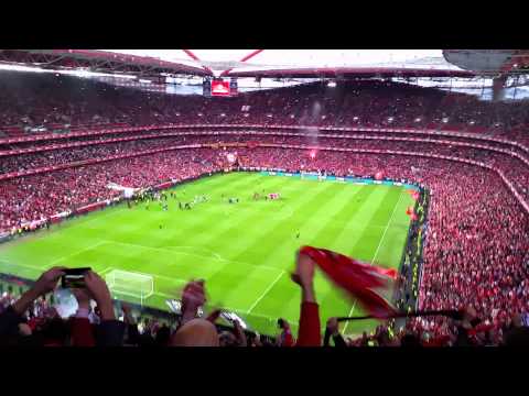 Benfica Campeão o apito final e a festa