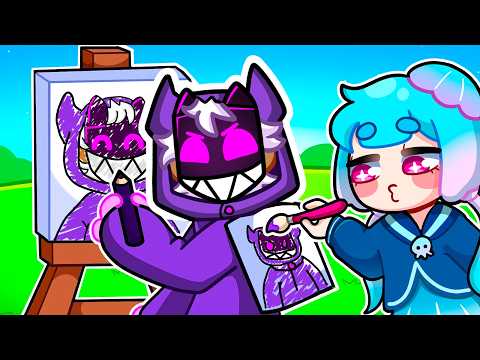 YuYu and Sunny drawing and exchanging drawings on Roblox.