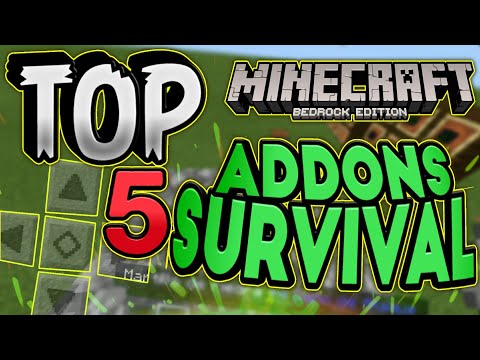 BlackSkyter - TOP 5 BEST MODS/ADDON for SURVIVAL in Minecraft PE/BE
