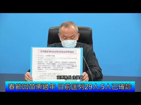 1110212 新冠病毒苗栗縣確診個案疫調說明會(影音新聞)