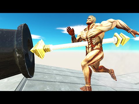 MONSTERS CLIMB THE CANNON SPEARS PATH - Animal Revolt Battle Simulator