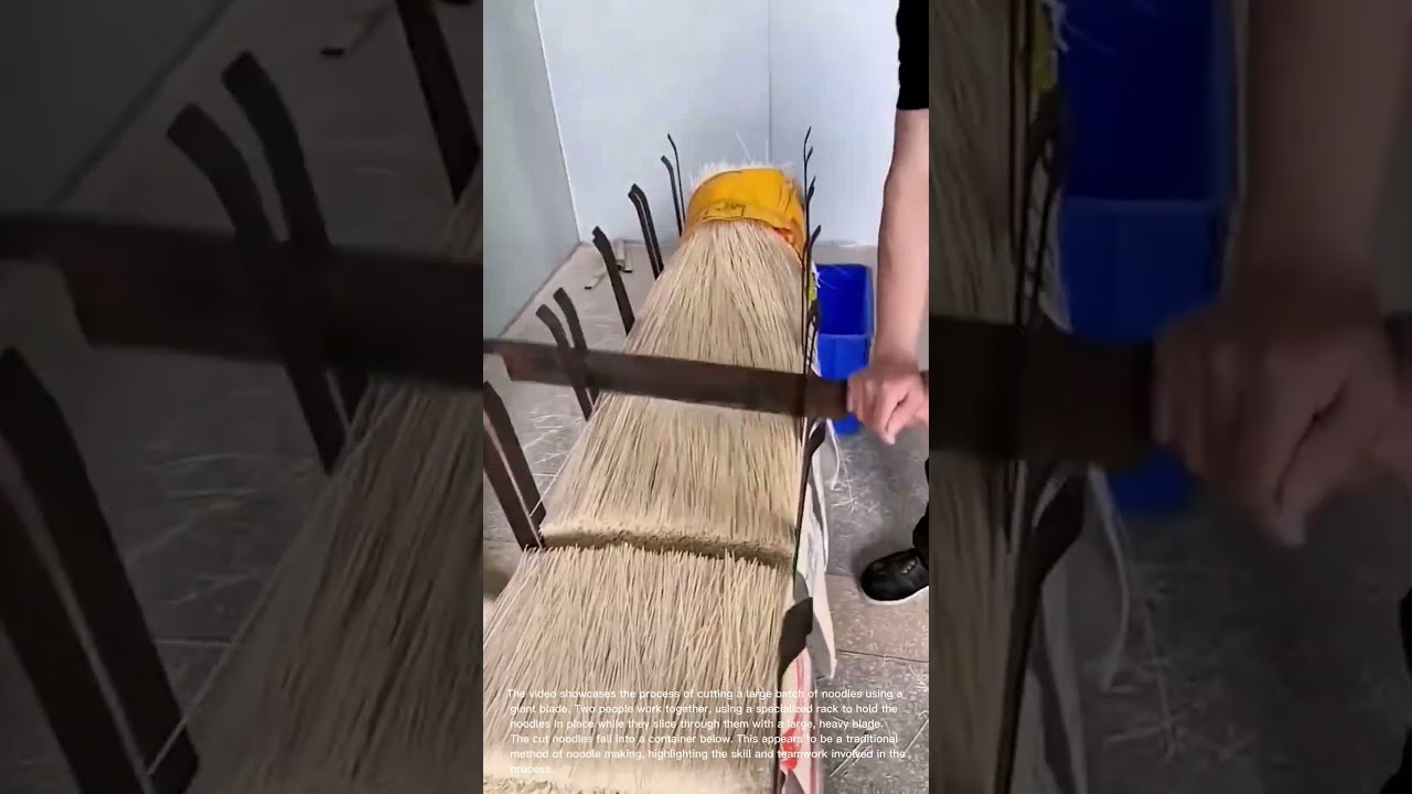 Cutting Noodles with a Giant Blade: Traditional Noodle Making