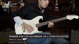 Video thumbnail for 2019 Fender LTD  Daybreak Stratocaster Demo Olympic White by Casino Guitars
