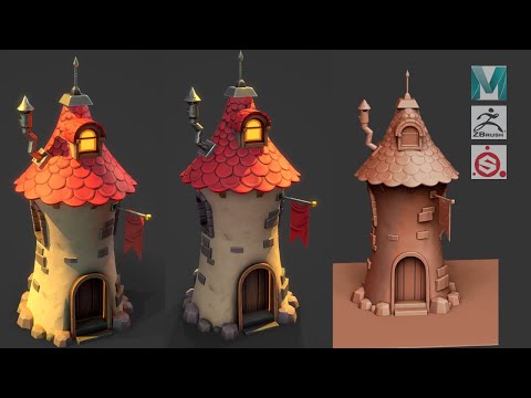 Autodesk Maya 2020, Zbrush 2020, Painter - Stylized Tower House