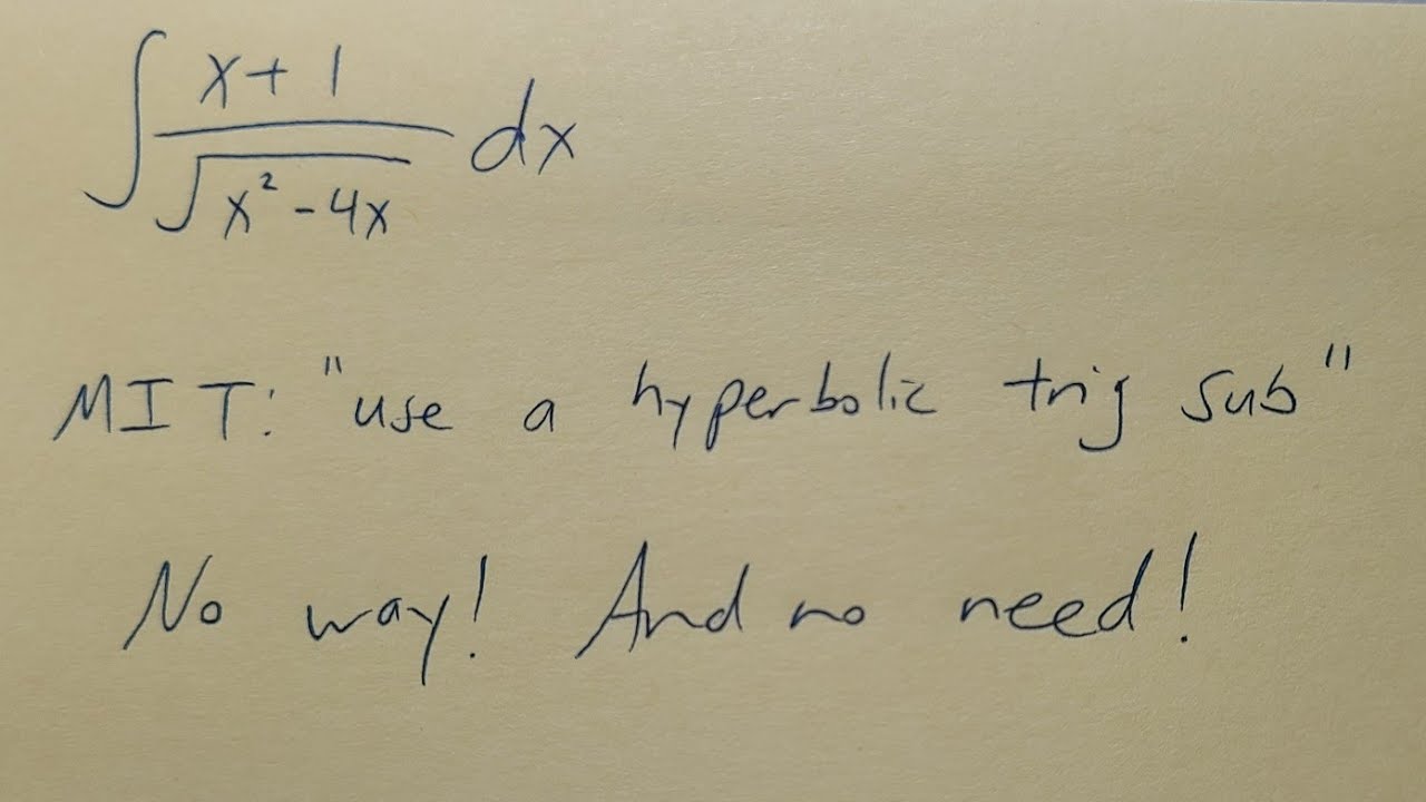 Integrals on a final exam from MIT - too easy?