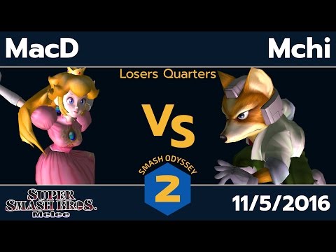 SO2 - SPY | MacD (Peach) vs. Mchi (Fox) - SSBM Losers Quarters - Smash Melee