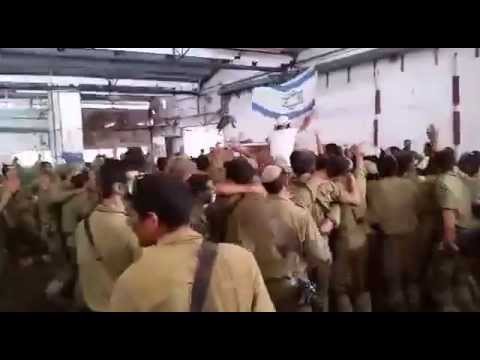 IDF Soldiers singing with followers of the Breslov movement and Rabbi Nachman