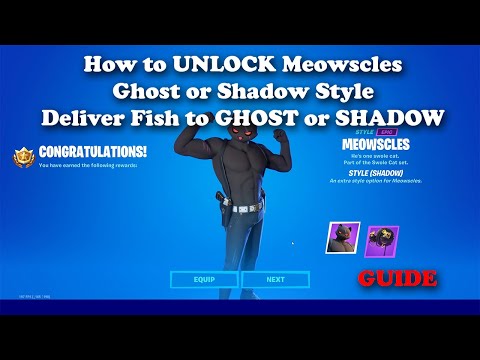 How to UNLOCK the GHOST or SHADOW Style for Meowscles - Deliver Fish to GHOST or SHADOW Guide