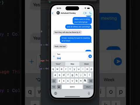 Chat app based on #whatsapp and #imessage using swiftUI