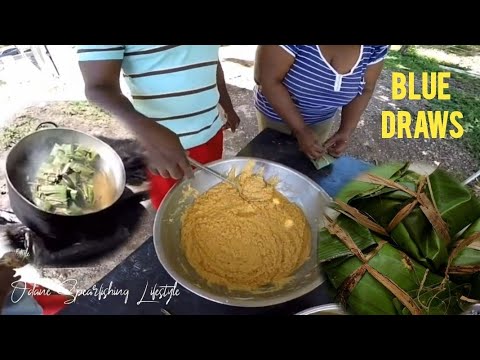 BLUE DRAWS JAMAICAN FOOD | HOW TO MAKE DUKUNU