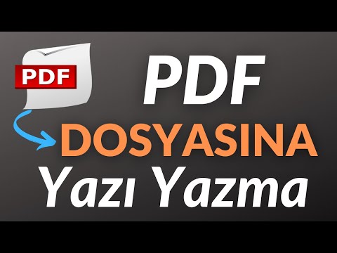 2021 ~ PDF Dosyasına Yazı Yazma - Not Alma.