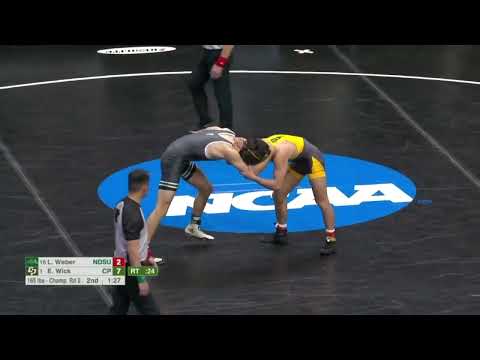Evan Wick vs Luke Weber 165 lbs Rd2 | NCAA Wrestling Championshis  2022