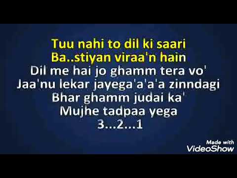 Zindagi bhar gham judai ka karaoke with lyrics