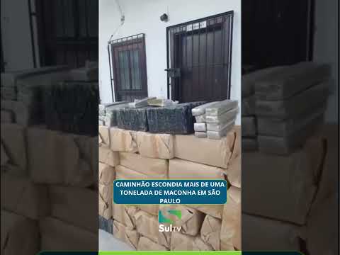 Caminhão escondia mais de uma tonelada de maconha em São Paulo