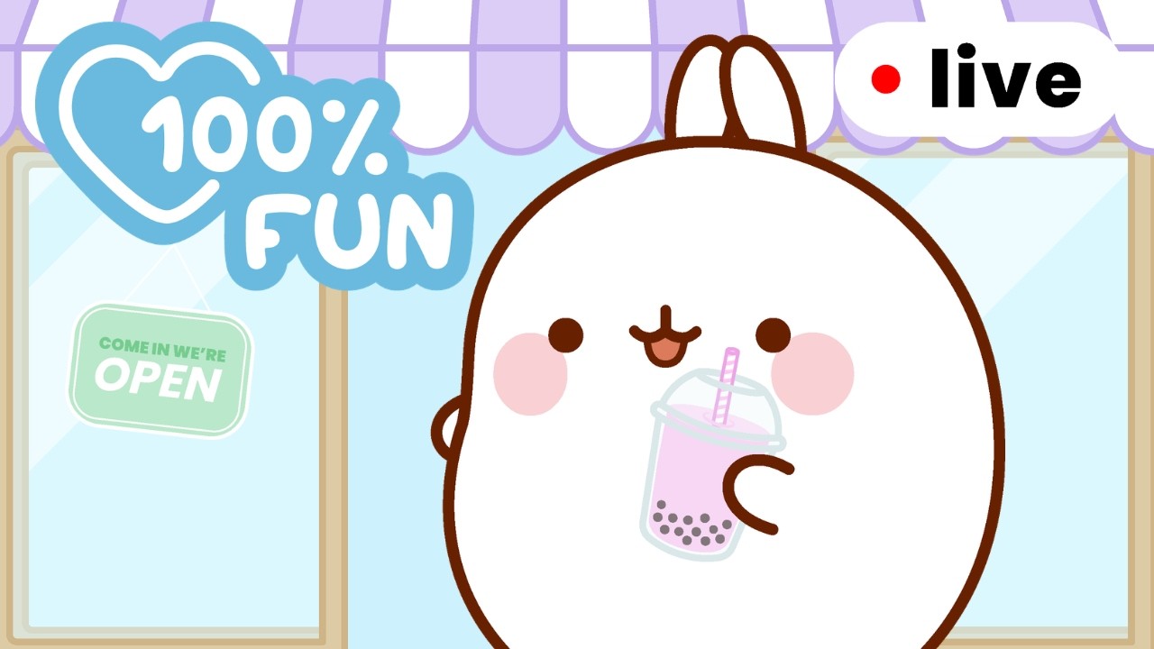 The Perfect Summer Bubble Tea Recipe! ☀️ Molang’s Sweet Drink Adventure | Live for Kids 🔴