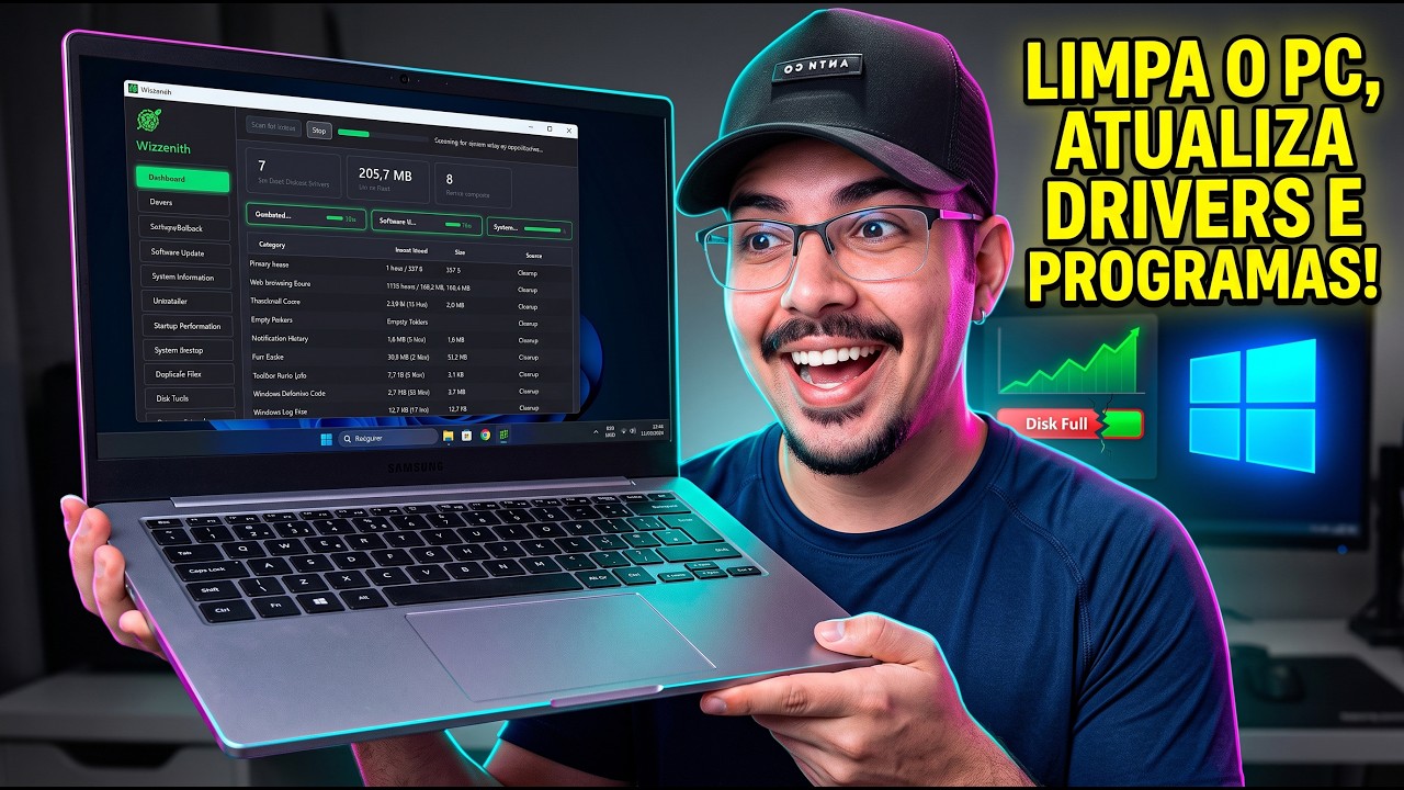 É ABSURDO o que esse PROGRAMA FAZ! Limpa o PC, Atualiza Drivers e Libera Espaço!