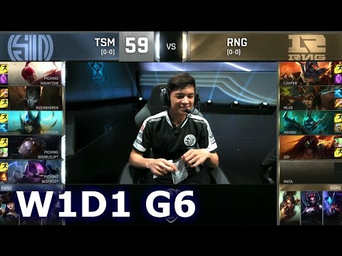TSM vs RNG - Week 1 Day 1 | Group D LoL S6 World Championship 2016 W1D1 | TSM vs Royal Never Give Up