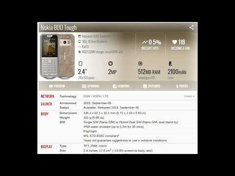 Nokia 800 Tough Price and Specifications