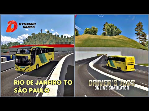 Rio de Janeiro to São Paulo || Driver's Jobs Online Simulator || Bus Trip || Update v0.101