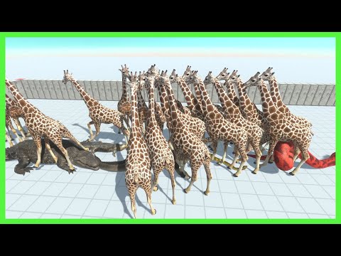 Who can pass the Giraffe's territory ？ -- Animal Revolt Battle Simulator