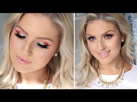 My Birthday Hair & Makeup Tutorial! ♡ Glitter, Pink & Peach! Video