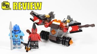 YouTube thumbnail: LEGO NEXO KNIGHTS THE GLOB LOBBER 70318 SET REVIEW