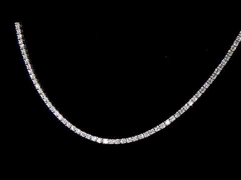 14k White Gold 2ct (TDW) Diamond Line Necklace
