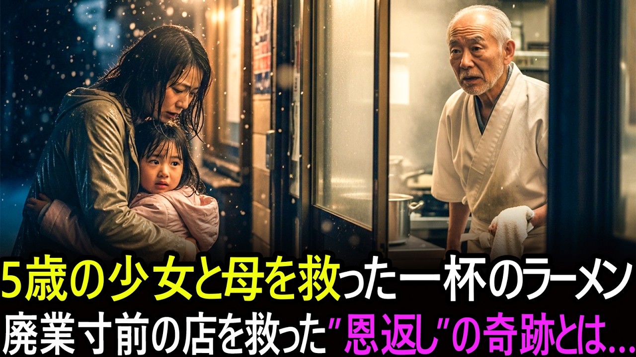 路頭に迷う親子に差し出した一杯のラーメン。それがまさか、廃業寸前の店を救う”奇跡の恩返し”になるとは誰も知らなかった…