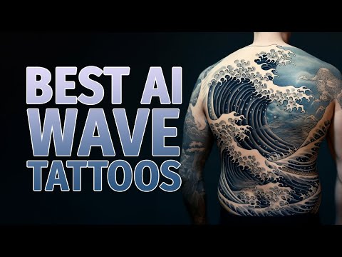The Magic of AI Artistry: A Captivating Slideshow of Wave Tattoos