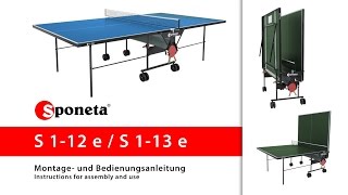 Sponeta S 1-12 e / S 1-13 e - Montageanleitung Tischtennistisch / Instructions for assembly and use