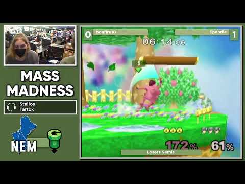 Mass Madness 40 SSBM - bonfire10 (Sheik) vs. Epoodle (Marth) - Melee LSF