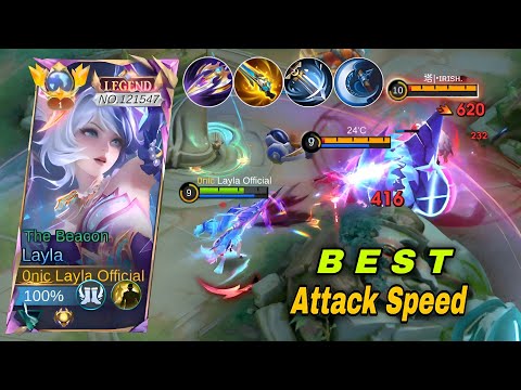 FINALLY GLOBAL LAYLA ATTACK SPEED BUILD IS 100% BROKEN!!😱 - MLBB