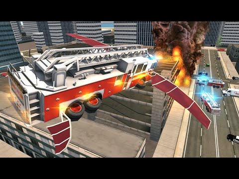 Fire Truck Flying Car - Android Gameplay FHD