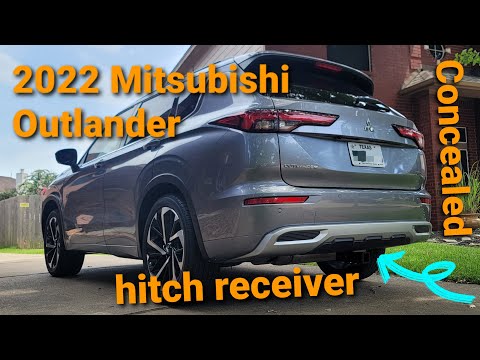 2022 Mitsubishi Outlander concealed hitch receiver DIY install.