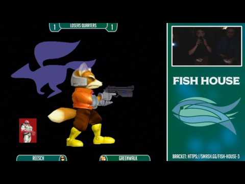 Fish House 3 SSBM - Reesch (C. Falcon) Vs. Greenwalk (Fox) Losers Quarters