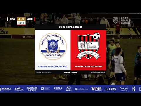 2022 FQPL 2 U23's Grand Final Highlights - Surfers Paradise vs Albany Creek Excelsior (4-3)