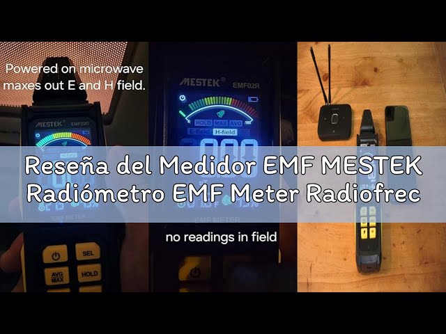 Vídeo relacionado con Medidor EMF MESTEK Radiómetro EMF Meter Radiofrecuencia/EF/MF 5-en-1, Detector de Radiación Electromagnética de Señal de la Estación Base, Radiofrecuencia up to 8GHz, Recargable, Para Home Oficina
