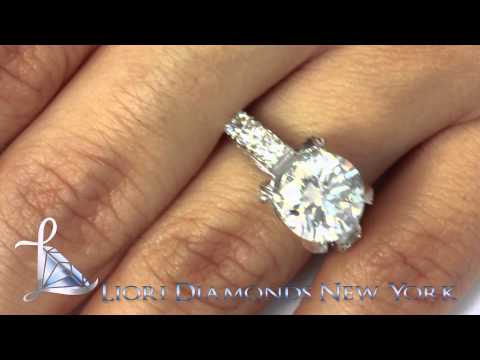 ER-SOLD-140 - 4.92 Carat F-SI1 EGL Certified Round Diamond Engagement Ring 18k White Gold