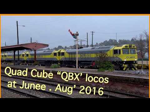 Quad  "QBX" locomotives at Junee, NSW 2016.