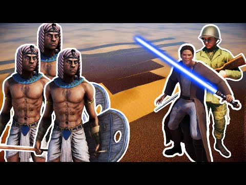 23 MILLION EGYPTIAN SPEARMEN vs 100,000 JEDI KNIGHTS + 100,000 AMERICAN SOLDIER SHOTGUN | UEBS 2