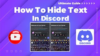 How to hide text in discord 2024 (Discord Mastery)